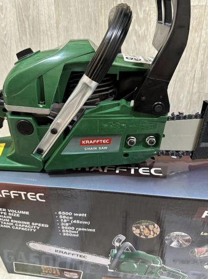Бензопила цепная Krafftec 45 см 6500 Вт 58 см³ шина 450 мм профессиональная садовая - изображение 3