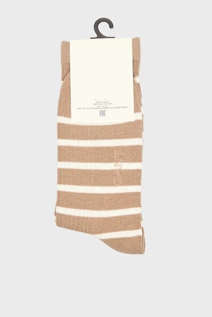 Жіночі бежеві шкарпетки у смужку BRETON STRIPED RIB SOCKS Gant 36-38 4960252 - Фото 2 Жіночі бежеві шкарпетки у смужку BRETON STRIPED RIB SOCKS Gant 36-38 4960252 - изображение 2