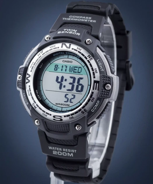 Мужские часы Casio SGW-100-1VCF — цифровые, компас и термометр, водозащита 200 м - изображение 2