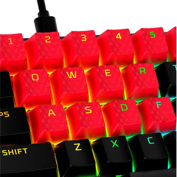 Klawisze HyperX Rubber Red (519T6AA) - obraz 2