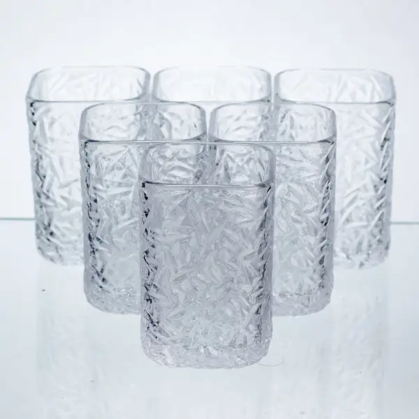 Стаканы Matrix Glass набор 6 шт по 195 мл 60×90 мм с рельефным узором для воды сока лимонада коктейлей Yiwu - Фото 8 Стаканы Matrix Glass набор 6 шт по 195 мл 60×90 мм с рельефным узором для воды сока лимонада коктейлей Yiwu - изображение 8