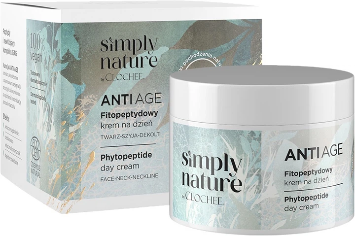 Krem do twarzy Clochee Simply Nature fitopeptydowy 50 ml (5903900380911) - obraz 2