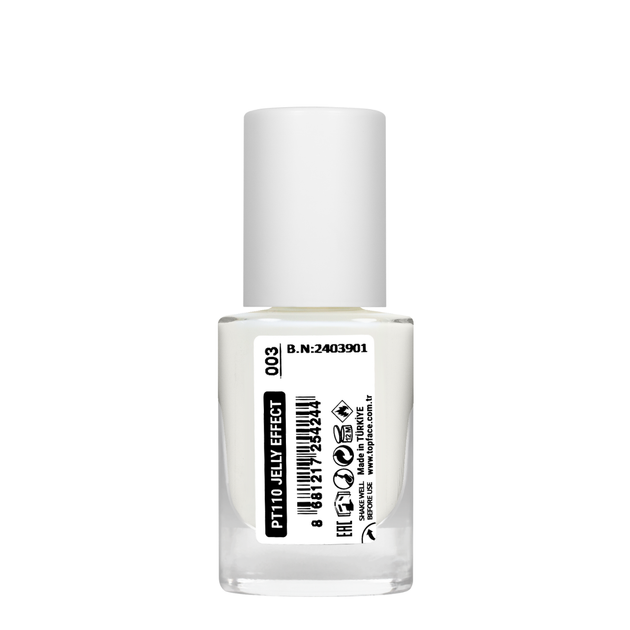 Лак для нігтів topface Jelly Effect Nail Polish швидковисихаючий № 03 Молочний (PT110) - Фото 2 Лак для нігтів topface Jelly Effect Nail Polish швидковисихаючий № 03 Молочний (PT110) - изображение 2