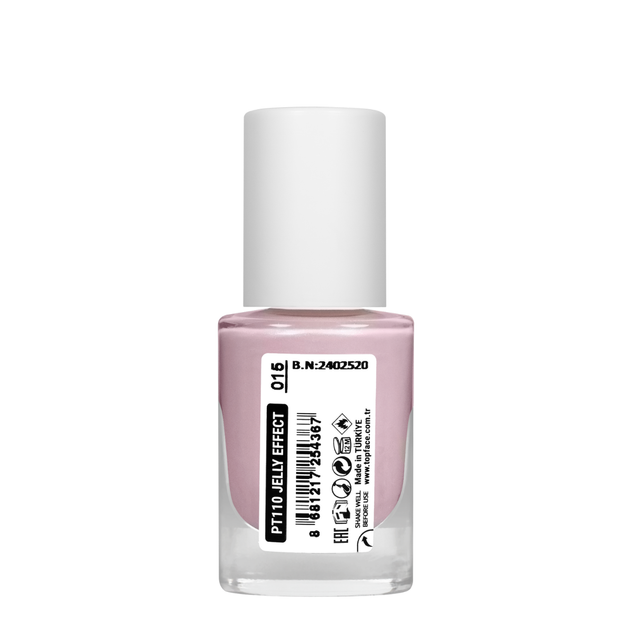 Лак для нігтів topface Jelly Effect Nail Polish швидковисихаючий № 15 Натуральний зі срібним шимером (PT110) - Фото 3 Лак для нігтів topface Jelly Effect Nail Polish швидковисихаючий № 15 Натуральний зі срібним шимером (PT110) - изображение 3