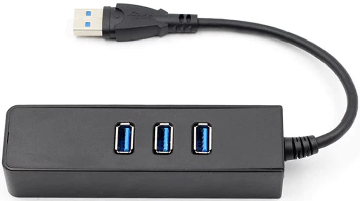 Мережевий адаптер Dynamode USB LAN RJ45 чорний концентратор з USB хабом на 3 порти (884034м) - зображення 4