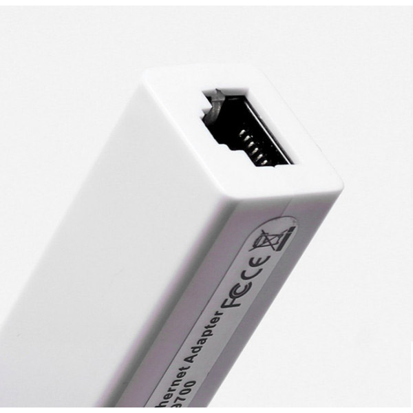 Адаптер USB Ethernet RJ45 білий мережевий LAN перехідник для ноутбука ПК та інтернет кабелю - зображення 5