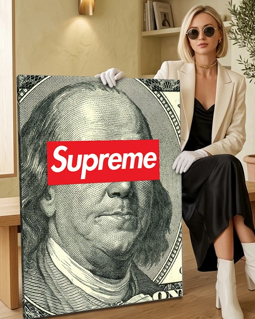 Грошова картина для офісу - Ben Franklin Supreme - 30х40 см - Фото 3 Грошова картина для офісу - Ben Franklin Supreme - 30х40 см - зображення 3