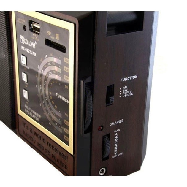 Аккумуляторный радиоприемник Golon FM AM SW с USB SD TF MP3 мощная переносная колонка для дачи и кемпинга - изображение 4