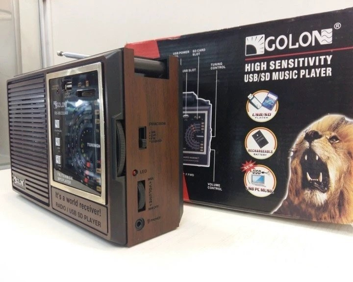 Аккумуляторный радиоприемник Golon FM AM SW с USB SD TF MP3 мощная переносная колонка для дачи и кемпинга - изображение 5