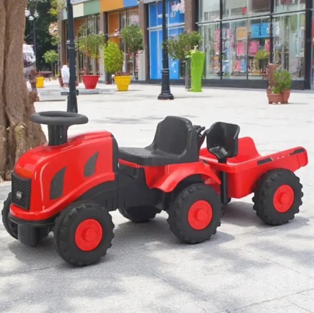 Толокар трактор з причепом дитячий Bambi M 6154-3 червоний (лопатка, граблі) - Фото 7 Толокар трактор з причепом дитячий Bambi M 6154-3 червоний (лопатка, граблі) - зображення 7
