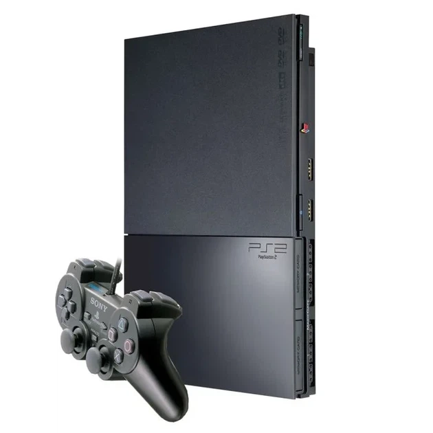 Игровая консоль Sony PlayStation 2 SLIM Black SCPH-90004, Б/У - Фото 1 Игровая консоль Sony PlayStation 2 SLIM Black SCPH-90004, Б/У - изображение 1