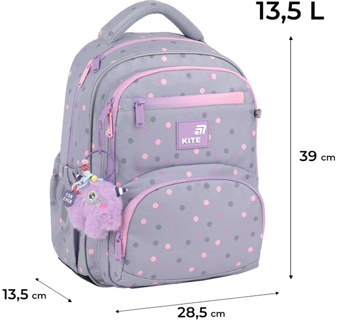 Набір Kite Cute Monster рюкзак + пенал + сумка для взуття Сірий (SET_K26-773M-3) - зображення 4