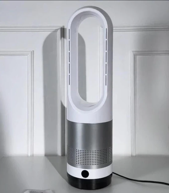 Безлопатевий вентилятор Germatic AM-018JR підлоговий 1200W зима-літо LED сенсор пульт автоповорот 80° - зображення 3