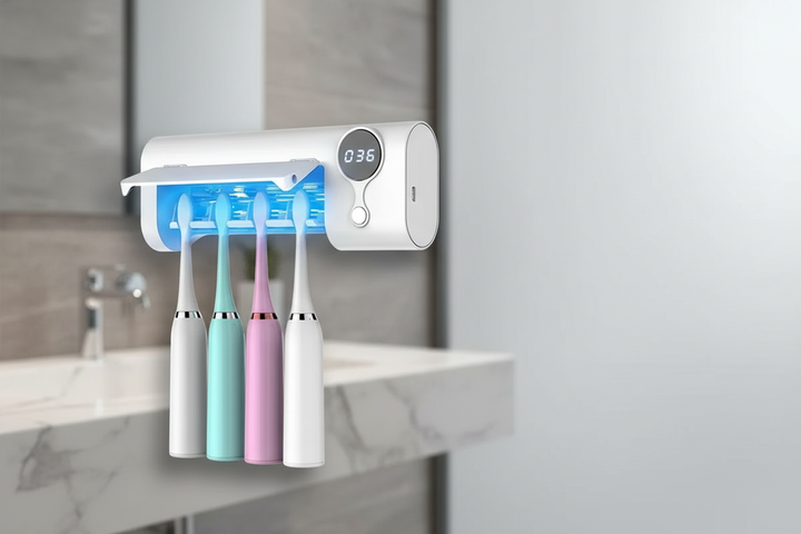УФ стерилізатор тримач для зубних щіток Disinfection Rack 360° ультрафіолет 4 відсіки акумулятор - Фото 2 УФ стерилізатор тримач для зубних щіток Disinfection Rack 360° ультрафіолет 4 відсіки акумулятор - зображення 2