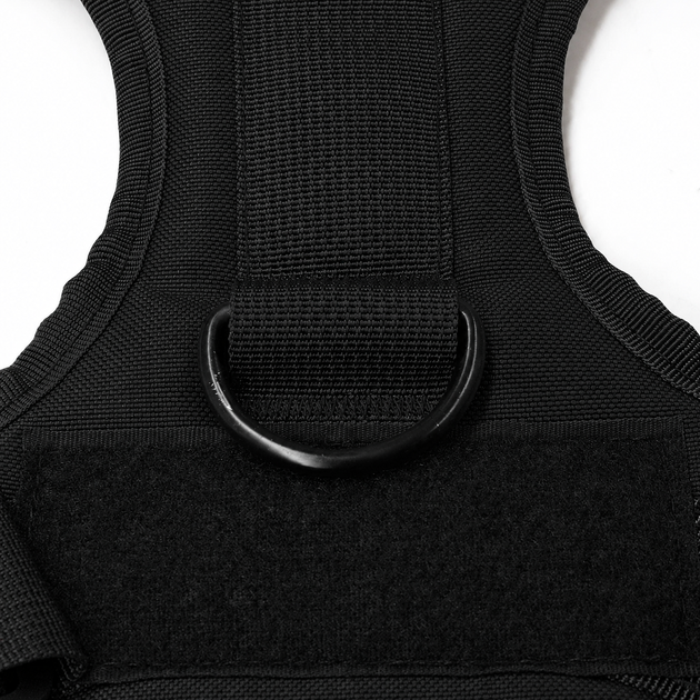 Шлейка для собак Tactical K9, металева пряжка фастекс і система MOLLE, XL (87-115 см) Чорний (271XL-BLACK) - зображення 5