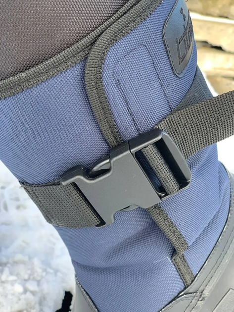 Чоботи чоловічі зимові Оскар високі на овчині з ременями Cordura сині Premium Litma 45 - изображение 8