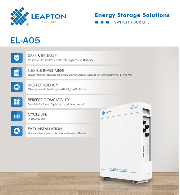 Аккумулятор Leapton Solar EL-A05 - Фото 3 Аккумулятор Leapton Solar EL-A05 - изображение 3