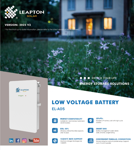 Аккумулятор Leapton Solar EL-A05 (Integrated Heating) - Фото 3 Аккумулятор Leapton Solar EL-A05 (Integrated Heating) - изображение 3
