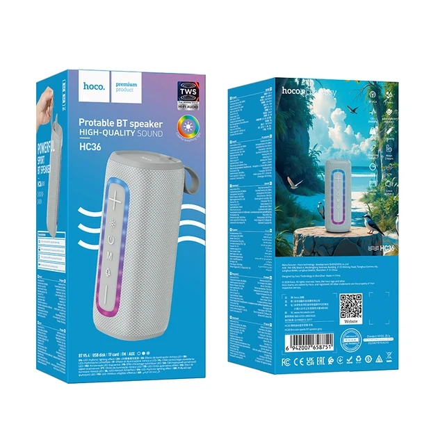 Портативная колонка Hoco HC36 Brocade Sports BT Speaker 5W*2 Grey - изображение 2