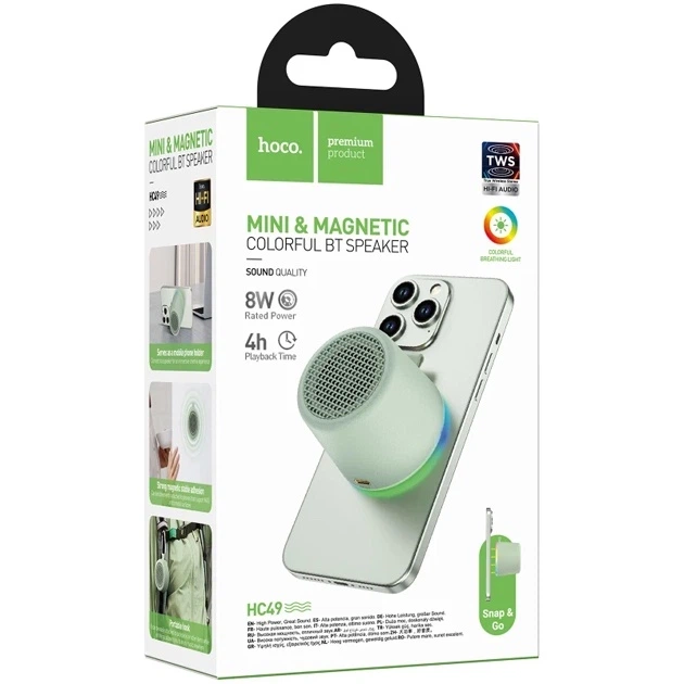 Портативная колонка Hoco HC49 Shine BT Speaker 8W Green - изображение 2