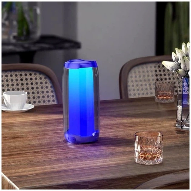 Портативная колонка Hoco HC8 Pulsating Colorful Luminous Wireless Speaker 10W Blue - изображение 5