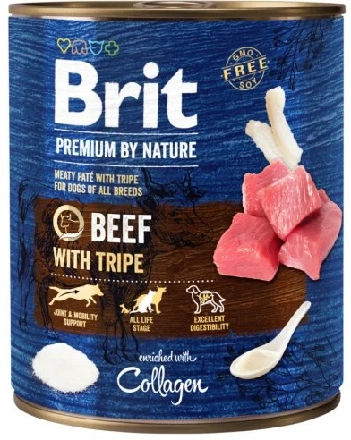Brit Premium by Nature k консерви для собак з яловичиною і тельбухами 1 шт 800 г - Фото 1 Brit Premium by Nature k консерви для собак з яловичиною і тельбухами 1 шт 800 г - зображення 1