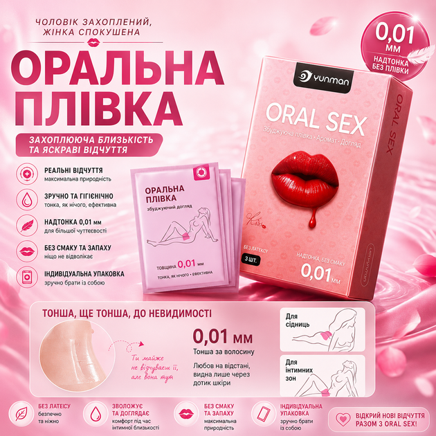 Набір ультратонких серветок Passion для орального сексу 0.01 мм без запаху 3 шт (ROZ6501053714) - зображення 2