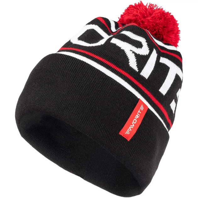 Шапка Favorite Pompon Hat 56 Black White Logo - Фото 1 Шапка Favorite Pompon Hat 56 Black White Logo - зображення 1