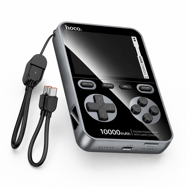 Ретро консоль Hoco Q47 — 1500 игр и power bank - Фото 9 Ретро консоль Hoco Q47 — 1500 игр и power bank - изображение 9