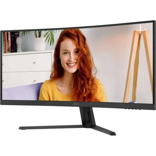 Монитор изогнутый 34" AOC CU34B3E, Black - изображение 3