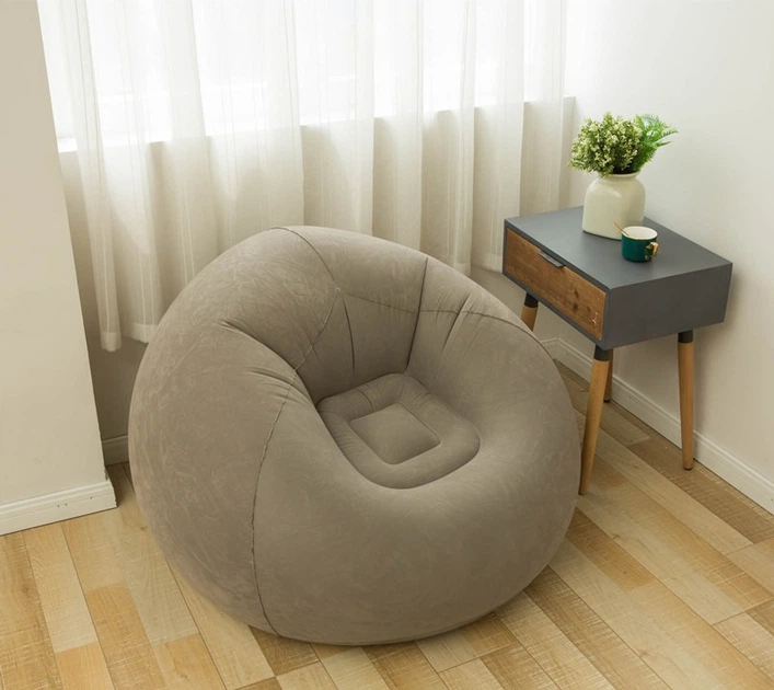 Надувное кресло-мешок 110×110×85 см Inflatable Sofa/ Бежевый - Фото 4 Надувное кресло-мешок 110×110×85 см Inflatable Sofa/ Бежевый - зображення 4