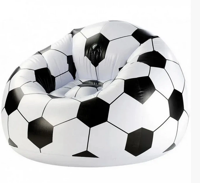 Надувное кресло-мешок 110×110×85 см Inflatable Sofa/ Черно-белый - Фото 1 Надувное кресло-мешок 110×110×85 см Inflatable Sofa/ Черно-белый - зображення 1