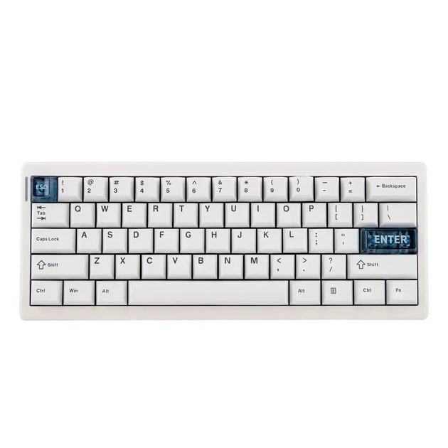 Бездротова механічна клавіатура CIDOO QK61 V2 White, компактна 60%, RGB підсвічування (2.4G/Bluetooth/USB) - Фото 2 Бездротова механічна клавіатура CIDOO QK61 V2 White, компактна 60%, RGB підсвічування (2.4G/Bluetooth/USB) - зображення 2