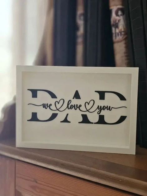 Настільний декор у рамці з написом татові "dad, we love you". Aivory - зображення 2