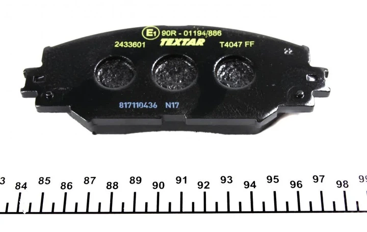 Колодки гальмові TEXTAR 2433601 Toyota Corolla, Rav-4, Auris, Yaris, Verso 0446502310, 0446512610, 0446512630 - зображення 3