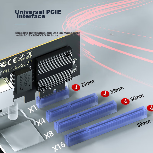 Сетевая карта Xike 2.5G, преобразователь PCI-E в 2.5G, основной контроллер I226, игровая сетевая карта, настольная сетевая карта, сетевая карта с электрическим портом 2500M 2.5G - изображение 9