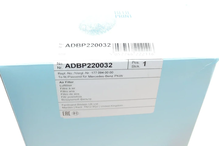 Повітряний фільтр BLUE PRINT ADBP220032 Mercedes S-Class A1770940000, 1770940000 - зображення 6
