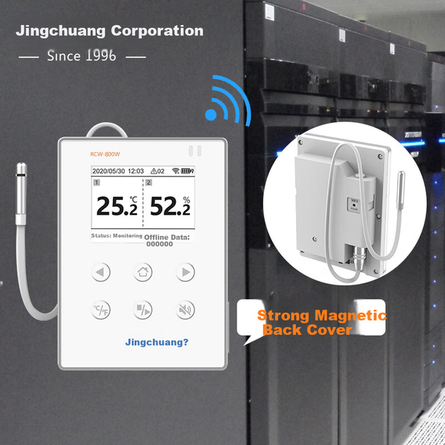 Дистанционный датчик температуры и сигнализации Elitech RCW-800W для серверных помещений, промышленный складской измеритель температуры и влажности с подключением по Wi-Fi. - изображение 6
