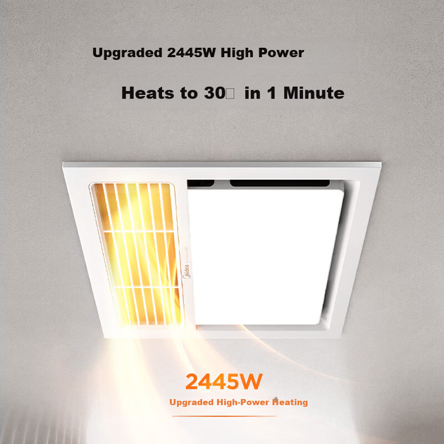 Обогреватель для ванной комнаты Midea Warm Air, серия Warm Cube, освещение, вытяжная вентиляция, многофункциональный обогреватель GA00 - изображение 5