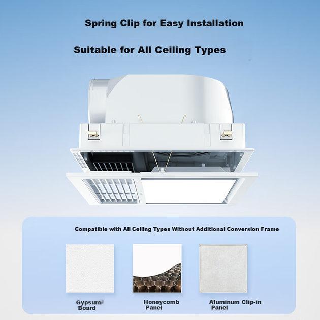 Обогреватель для ванной комнаты Midea Warm Air, серия Warm Cube, освещение, вытяжная вентиляция, многофункциональный обогреватель GA00 - изображение 6