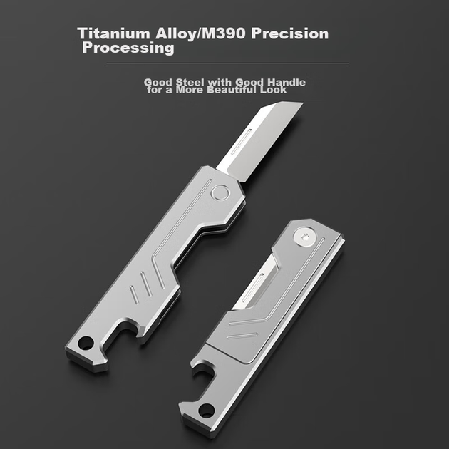 Брелок-ніж YORA титановий сплав M390 - зображення 6
