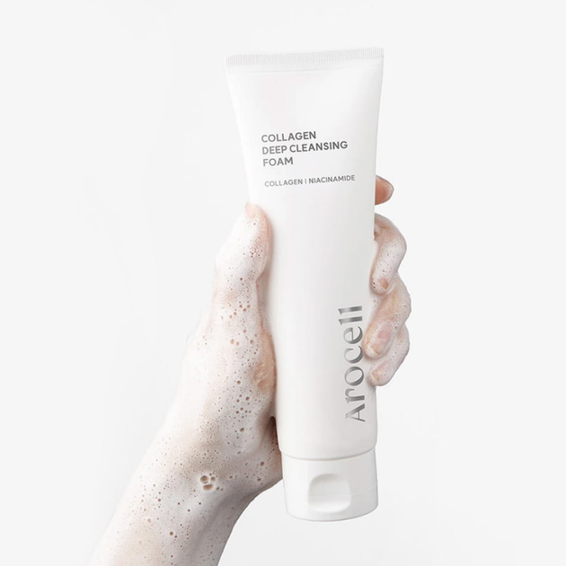 Пенка для глубокого очищения кожи с коллагеном AROCELL Collagen Deep Cleansing Foam 120 мл - изображение 4