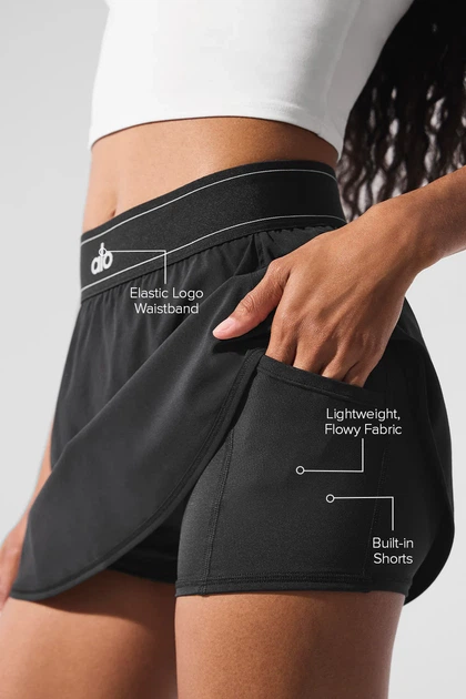Женская теннисная юбка ALO Yoga Match Point Tennis Skirt Black, размер S, W6240R - изображение 5