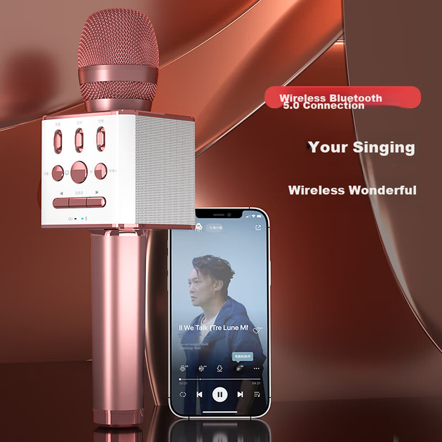 Микрофон Hifier X17 беспроводной Bluetooth с динамиком для караоке, черный - изображение 7