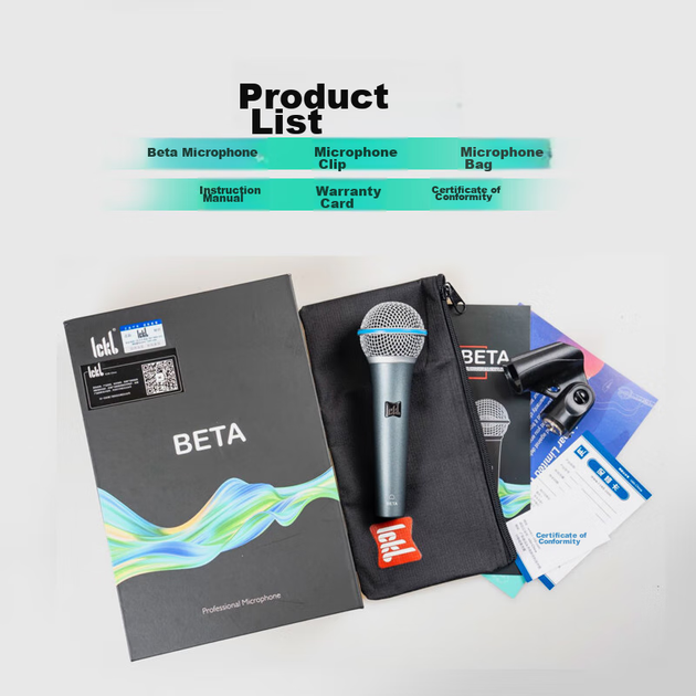 Микрофон Ickb Beta конденсаторный со звуковой картой для стримов - Фото 7 Микрофон Ickb Beta конденсаторный со звуковой картой для стримов - изображение 7
