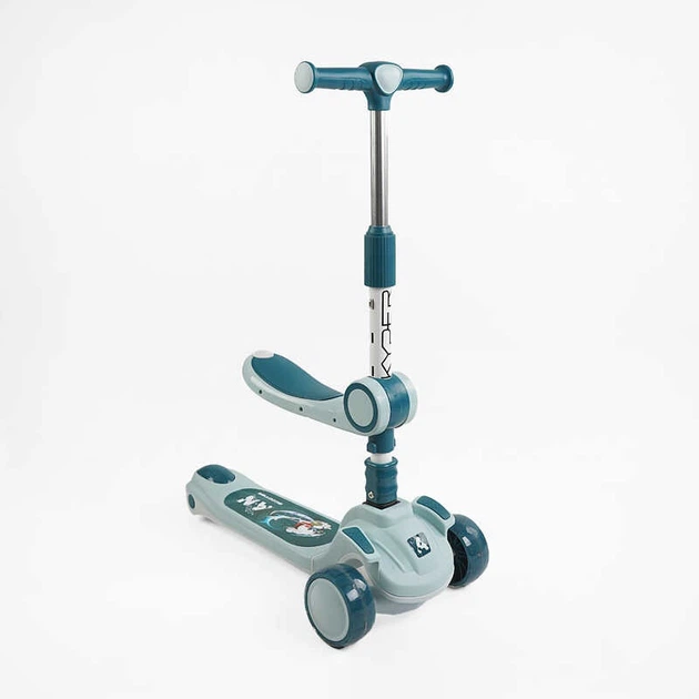 Самокат-беговел триколісний Skyper GH-41533 (колеса: передні Ø4,92"/заднє Ø3,94"/PU, рама алюм./складна, сидіння, бампер, батьк. ручка, до 25/50 кг) - Фото 4 Самокат-беговел триколісний Skyper GH-41533 (колеса: передні Ø4,92"/заднє Ø3,94"/PU, рама алюм./складна, сидіння, бампер, батьк. ручка, до 25/50 кг) - изображение 4
