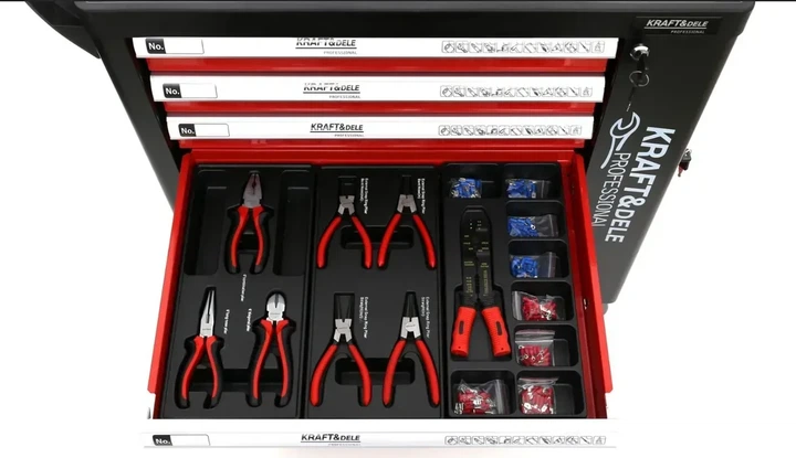 Тележка с инструментами 263 шт Kraft&Dele KD362 85х47х97 см - изображение 7