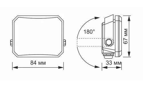 Прожектор LED, Videx F3, Black, 10 Вт, 950 Лм (VLE-F3-0105B) - зображення 5