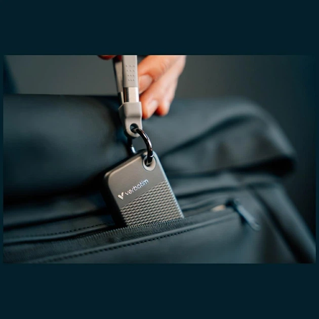 Dysk SSD Verbatim Pocket SSD 256GB USB-C 3.2 Gen 2 Type-C Black-Grey (23942324157) - Zdjęcie 6 Dysk SSD Verbatim Pocket SSD 256GB USB-C 3.2 Gen 2 Type-C Black-Grey (23942324157) - obraz 6