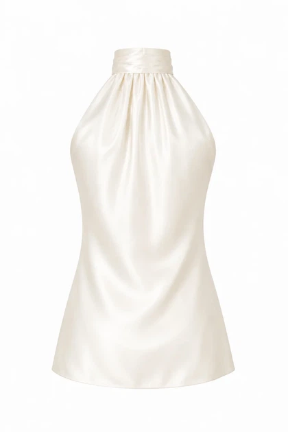 Сукня міні сатинова DR017 2605346592104 S/M Молочний - Фото 2 Сукня міні сатинова DR017 2605346592104 S/M Молочний - зображення 2